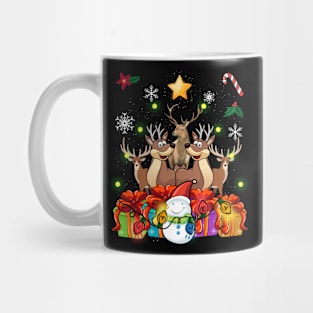 Funny Deer Christmas Tree Cute Decor Gift Xmas Presents Mug